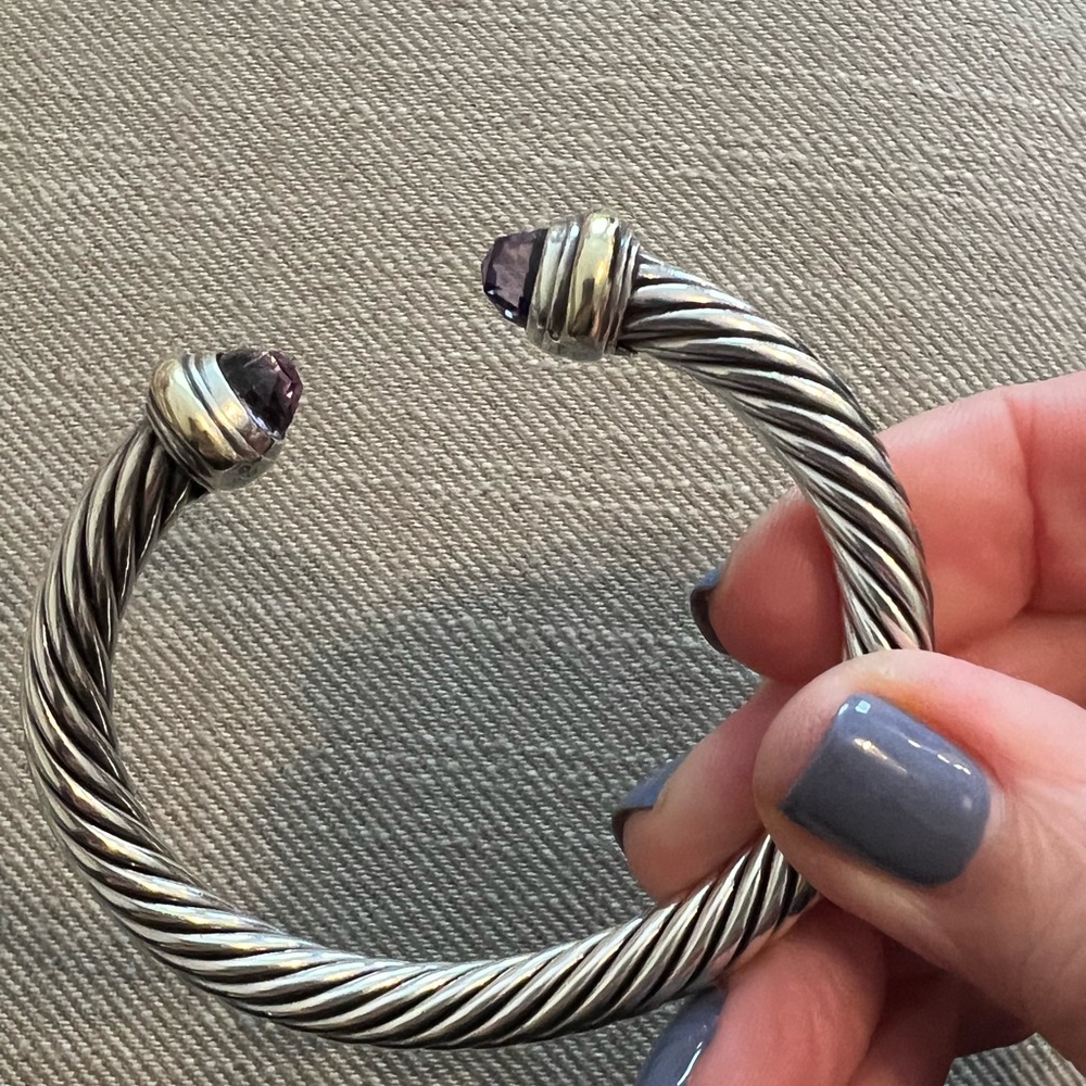 David Yurman 7mm Classic Cable Bracelet Amethyst